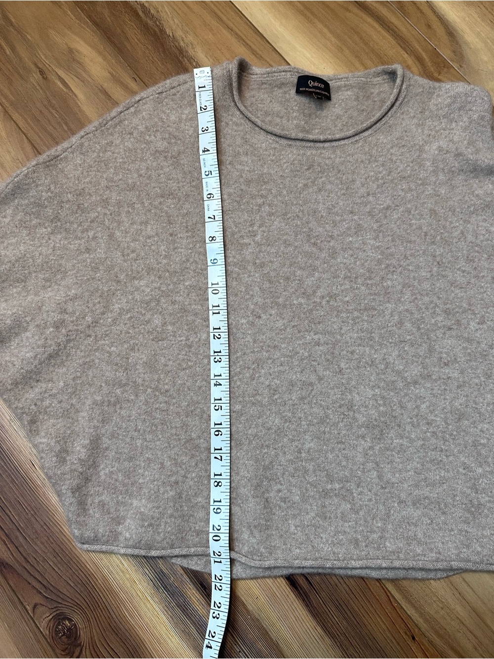Quince Cozy Crewneck Sweater in Taupe - Picture 7 of 13